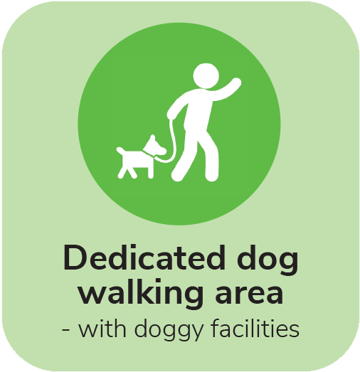 Dedicated dog walking area - with doggy facilities